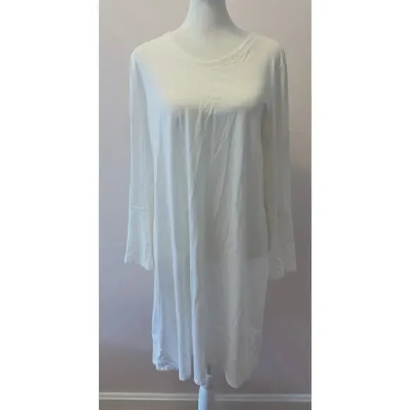 NWT EILEEN FISHER Poet Sleeve Tencel Stretch Jersey Lightweight Dress Size M - Picture 1 of 4